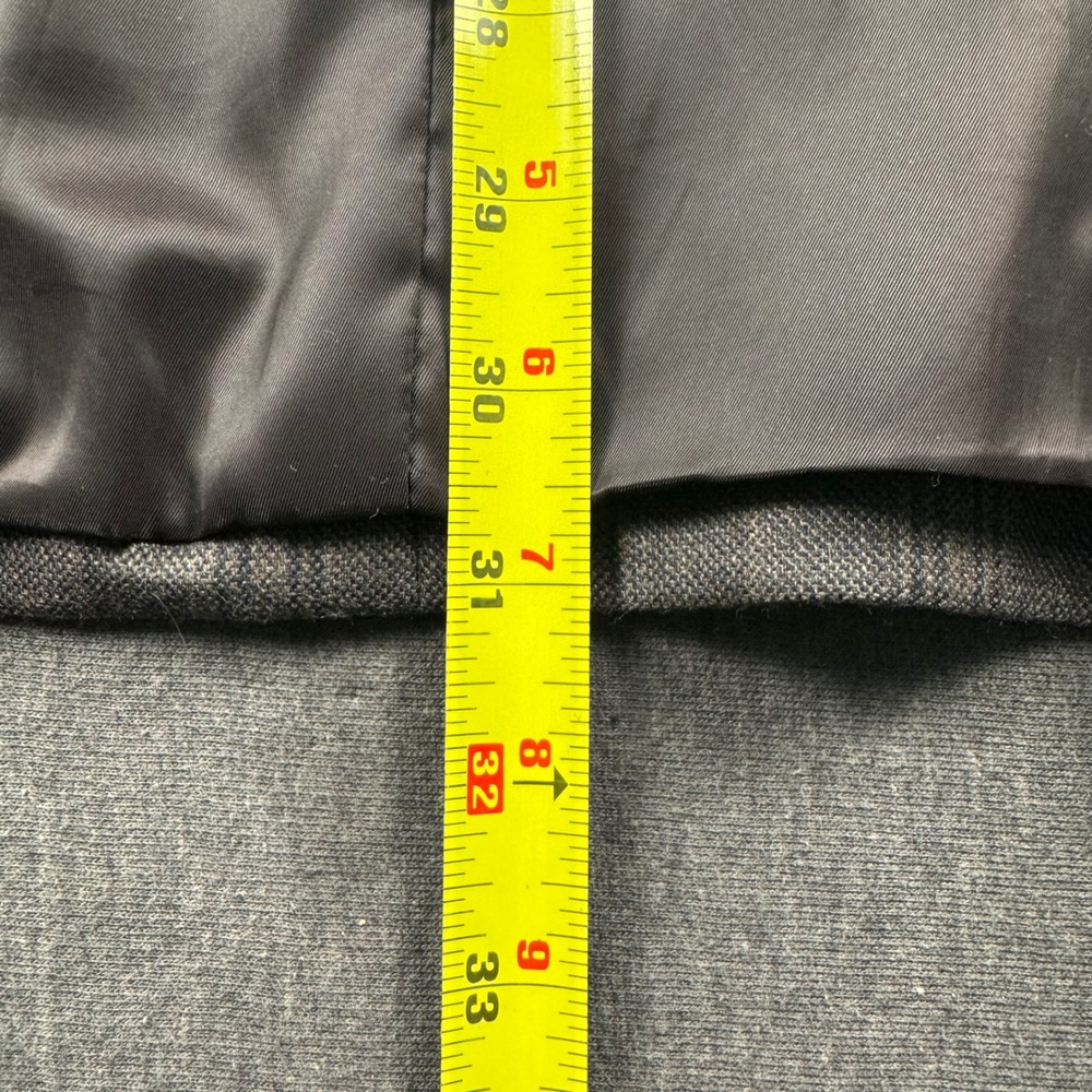 Jos. A. Bank Traveler's Collection 46R Grey Brown Plaid 100% Wool Blazer Jacket - Picture 5 of 7